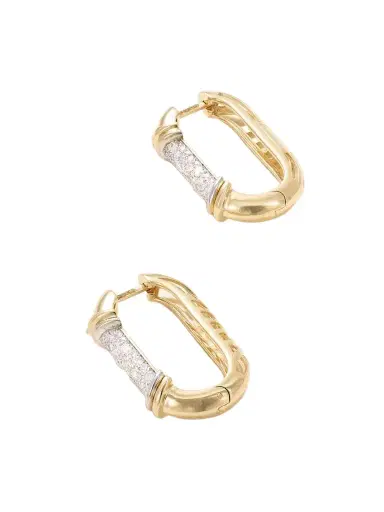 L’Atelier Nawbar Lock Size 3 18-karat Gold Diamond Hoop Earrings | Thumbnail 1 L’Atelier Nawbar Lock Size 3 18-karat Gold Diamond Hoop Earrings | Thumbnail 1