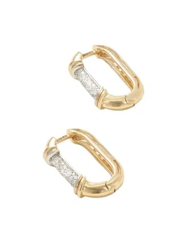Lock Size 2 18-karat Gold Diamond Hoop Earrings