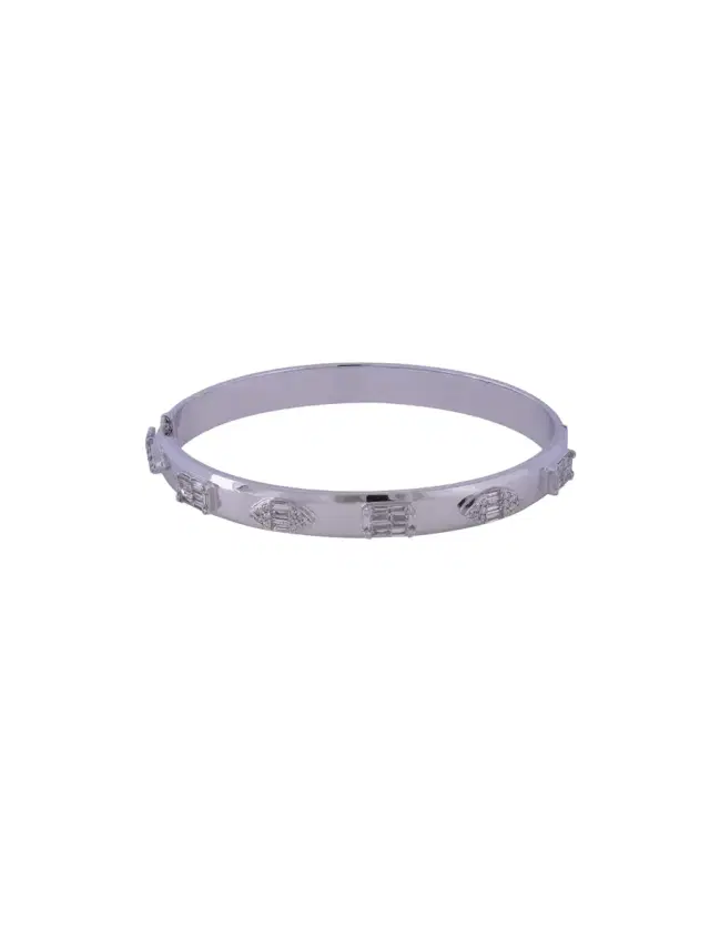 Wish Fine Jewelry 1.29ct Diamond 14K Gold Bangle Bracelet