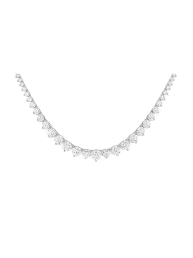 Wish Fine Jewelry 16.67ct Diamond 18K Gold Graduated Tennis Necklace | Thumbnail 1 Wish Fine Jewelry 16.67ct Diamond 18K Gold Graduated Tennis Necklace | Thumbnail 1