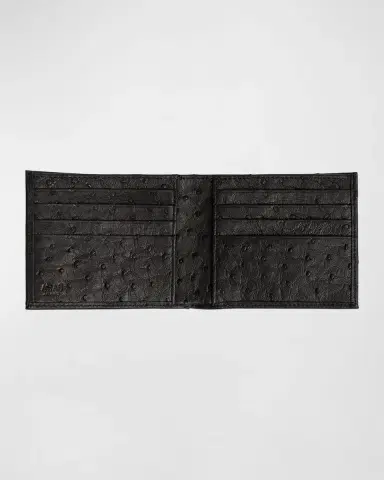 Abas Ostrich Bi-Fold Wallet | Thumbnail 2 Abas Ostrich Bi-Fold Wallet | Thumbnail 2