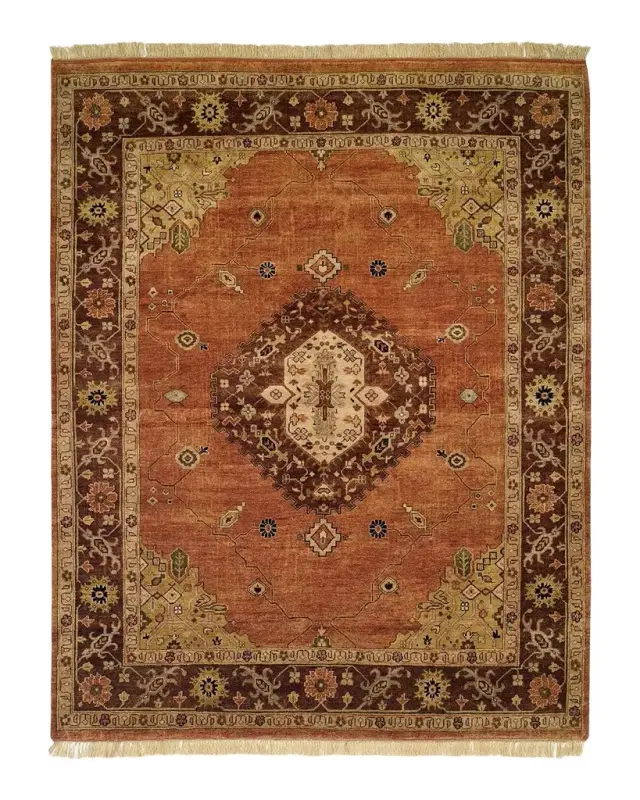 Haven & Loom Medallion Hand-Knotted Rug 4 ' x 6 '