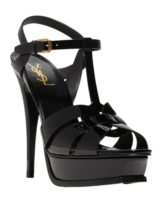 Saint Laurent Tribute Patent Platform Sandals