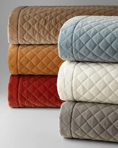 Austin Horn Collection Standard Elite Quilted Velvet Sham | Thumbnail 1