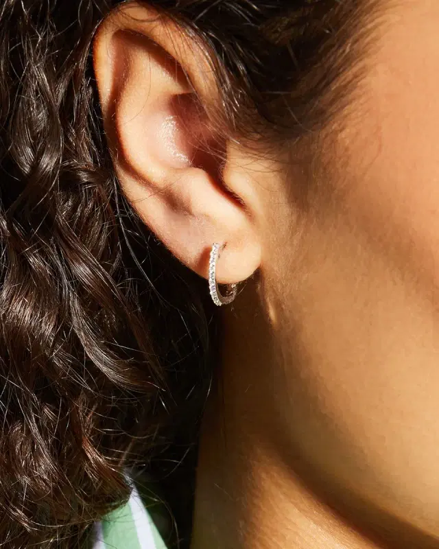 Pave Diamond Horseshoe Earrings