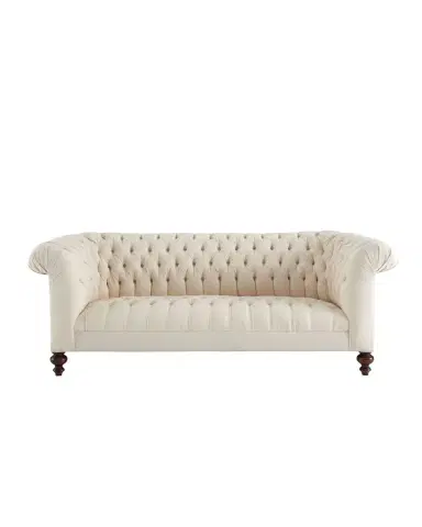 Old Hickory Tannery Ellsworth Neutral Tufted Sofa 84" | Thumbnail 4