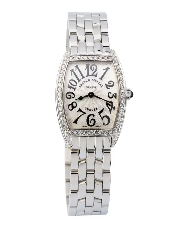 Franck Muller Curvex Stainless Steel Diamond Watch