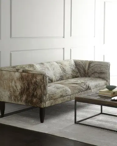 Old Hickory Tannery Bryson Hair on Hide Sofa 86" | Thumbnail 1