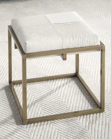 Jamie Young Normandie Hide Ottoman | Thumbnail 1