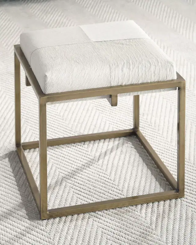 Jamie Young Normandie Hide Ottoman