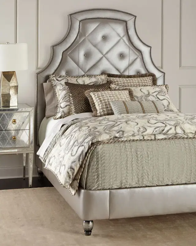 Old Hickory Tannery Bambi Quilted-Leather Queen Bed