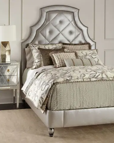 Old Hickory Tannery Bambi Quilted-Leather King Bed | Thumbnail 1