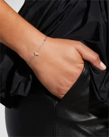 Roberto Coin Integrated Cross Diamond Bracelet, Yellow Gold | Thumbnail 1