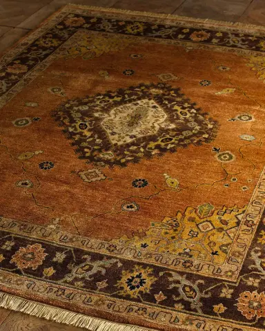 Haven & Loom Medallion Hand Knotted Rug 9 ' x 12 ' | Thumbnail 3