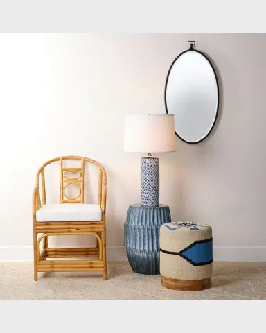 Jamie Young Ceramic Table Lamp, Blue/White | Thumbnail 2