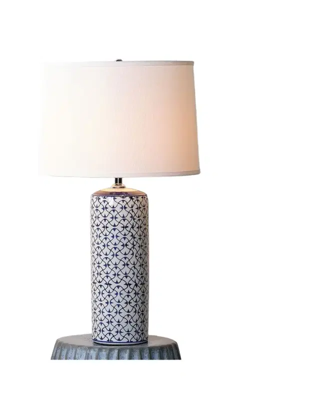 Jamie Young Ceramic Table Lamp, Blue/White