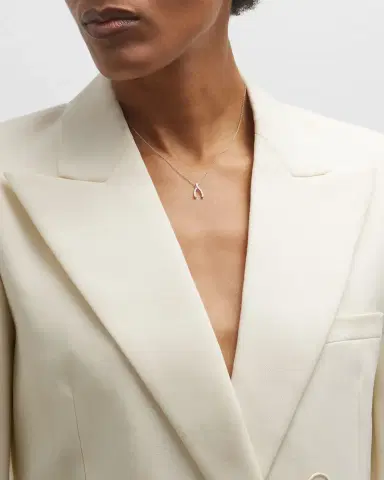 Roberto Coin Pave Wishbone Necklace | Thumbnail 4 Roberto Coin Pave Wishbone Necklace | Thumbnail 4