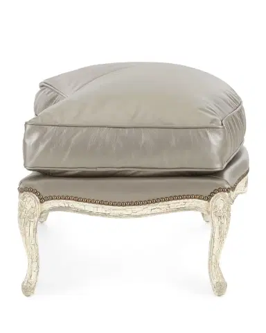 Old Hickory Tannery Silver Leather Bergere Ottoman | Thumbnail 3 Old Hickory Tannery Silver Leather Bergere Ottoman | Thumbnail 3