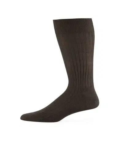 Pantherella Men's Danvers Ribbed Cotton Mid-Calf Socks | Thumbnail 3