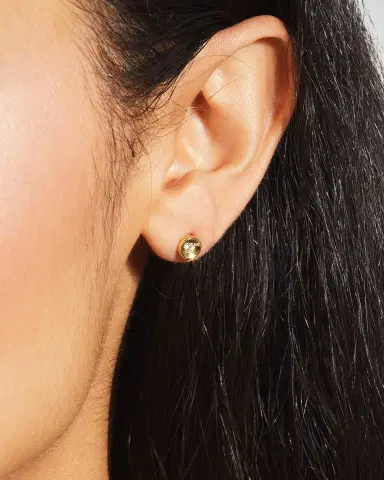 Roberto Coin 18k Gold Diamond Solitaire Stud Earrings | Thumbnail 1