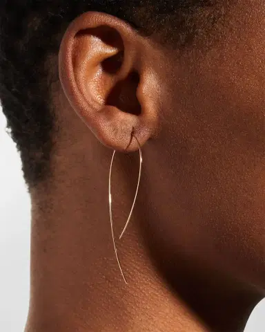 LANA 14K White Gold Hooked On Hoop Earrings | Thumbnail 2