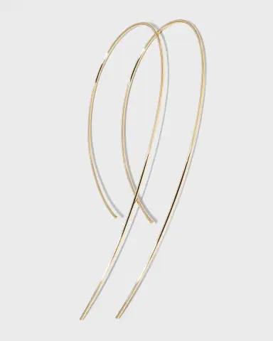 LANA 14K White Gold Hooked On Hoop Earrings | Thumbnail 3