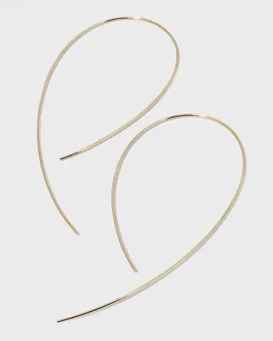 LANA 14K White Gold Hooked On Hoop Earrings | Thumbnail 4