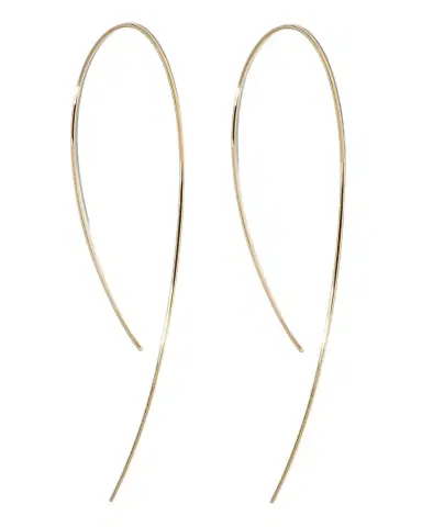 LANA 14K White Gold Hooked On Hoop Earrings | Thumbnail 1