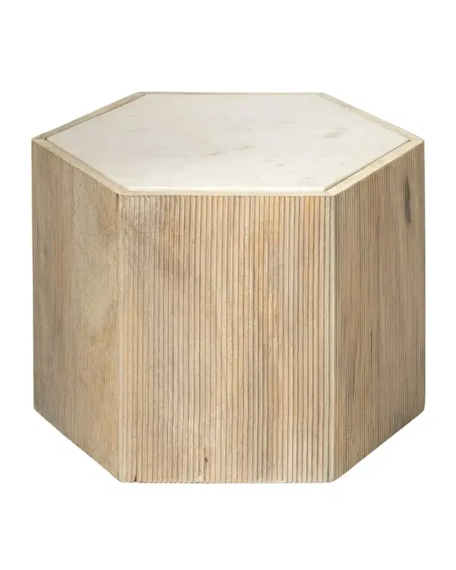 Jamie Young Medium Argon Hexagon Side Table