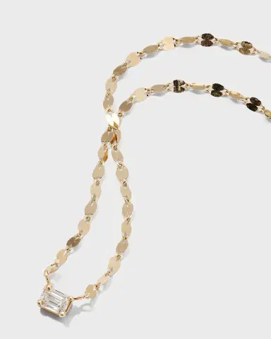 LANA 14K Gold Emerald-Cut Diamond Pendant Necklace | Thumbnail 2 LANA 14K Gold Emerald-Cut Diamond Pendant Necklace | Thumbnail 2