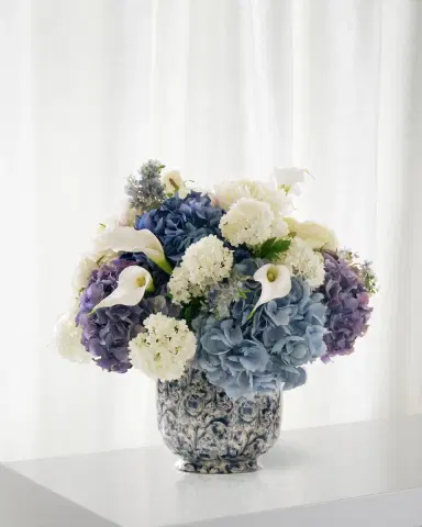 Winward Home Dahlia and Calla in Cache Pot | Thumbnail 1