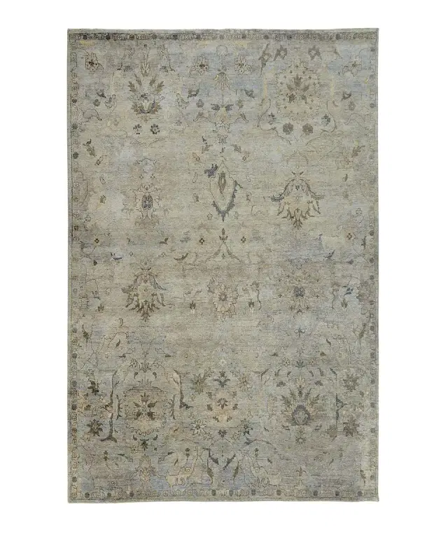 Cyan Sky Hand-Knotted Rug Cyan Sky Hand-Knotted Rug