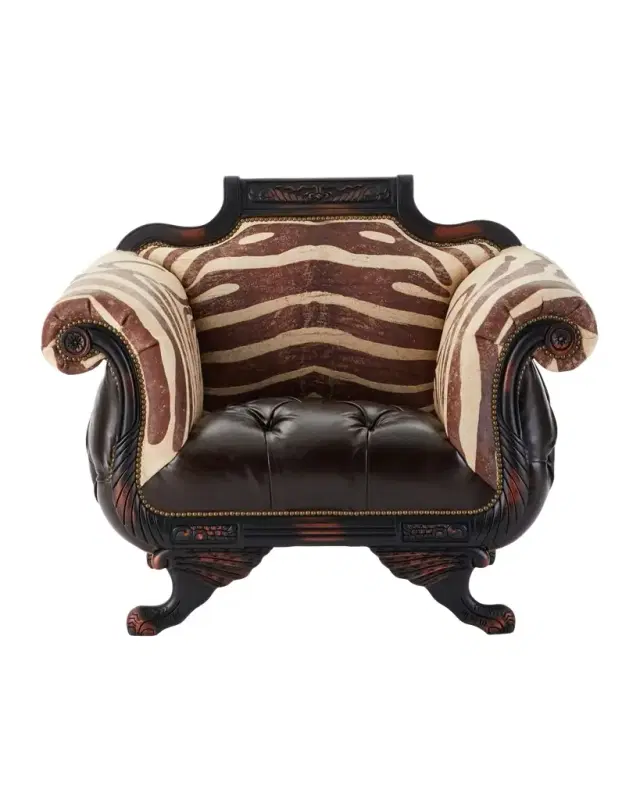 Meyer Tufted Leather & Hair on Hide Chair