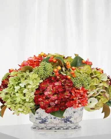 Winward Home Mix Fall Floral in Ceramic Salver | Thumbnail 2