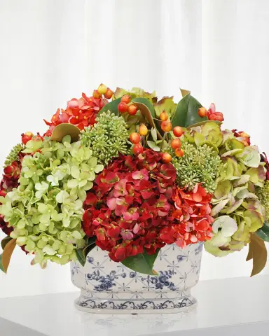 Winward Home Mix Fall Floral in Ceramic Salver | Thumbnail 1