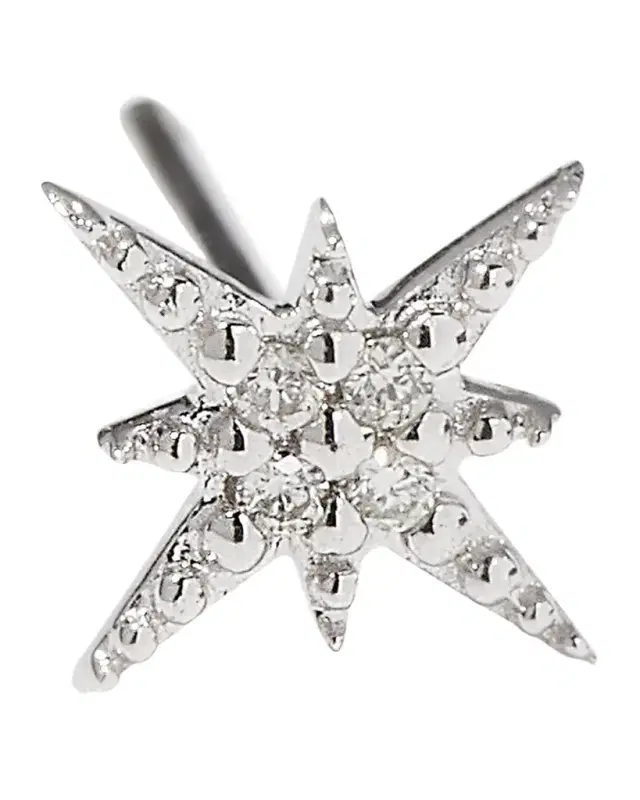 Starburst Diamond Single Stud Earring