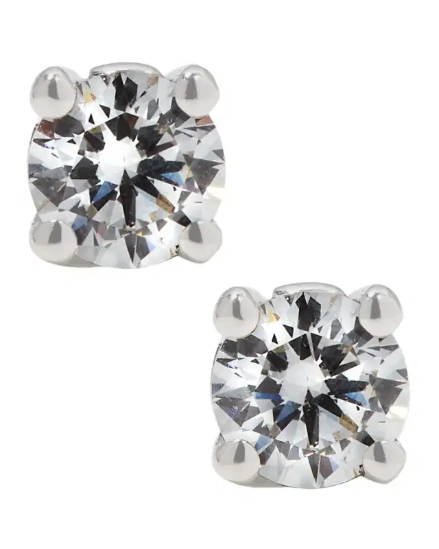 18k White Gold Diamond Stud Earrings