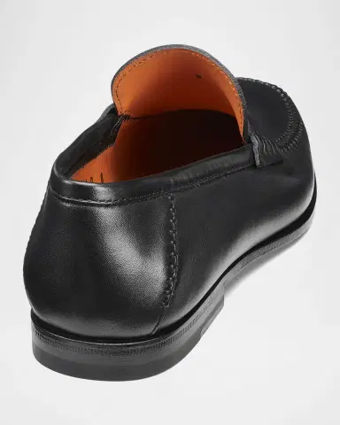 Santoni Men's Paine Whipstitched Leather Loafers | Thumbnail 4 Santoni Men's Paine Whipstitched Leather Loafers | Thumbnail 4