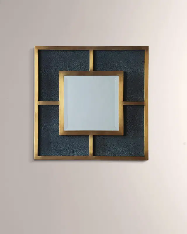 Port 68 Cairo Brass & Shagreen Mirror