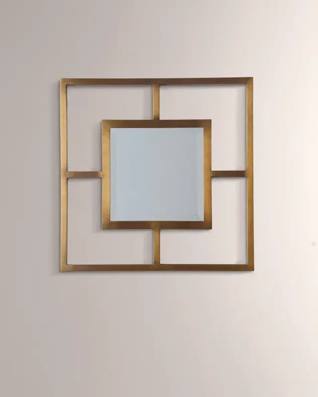 Port 68 Cairo Brass Open Frame Mirror