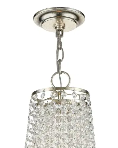 Crystorama Arcadia 4-Light Antique Silver Chandelier | Thumbnail 1