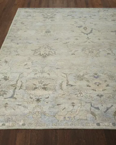 Haven & Loom Cyan Sky Hand-Knotted Rug | Thumbnail 1