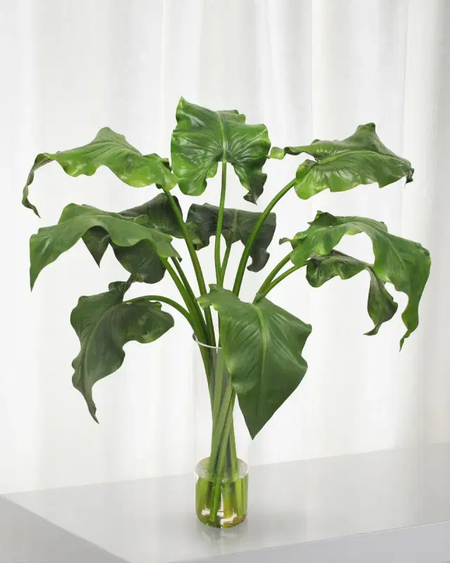 Winward Home Calla Lily Leaf in Cylinder Vase