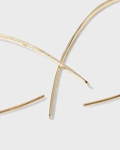 LANA 14K Gold Mini Flat Hooked on Hoop Earrings | Thumbnail 4