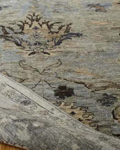 Haven & Loom Cyan Sky Hand-Knotted Rug | Thumbnail 4