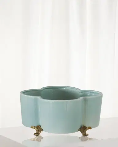 Port 68 Celadon Quatrefoil Planter | Thumbnail 2