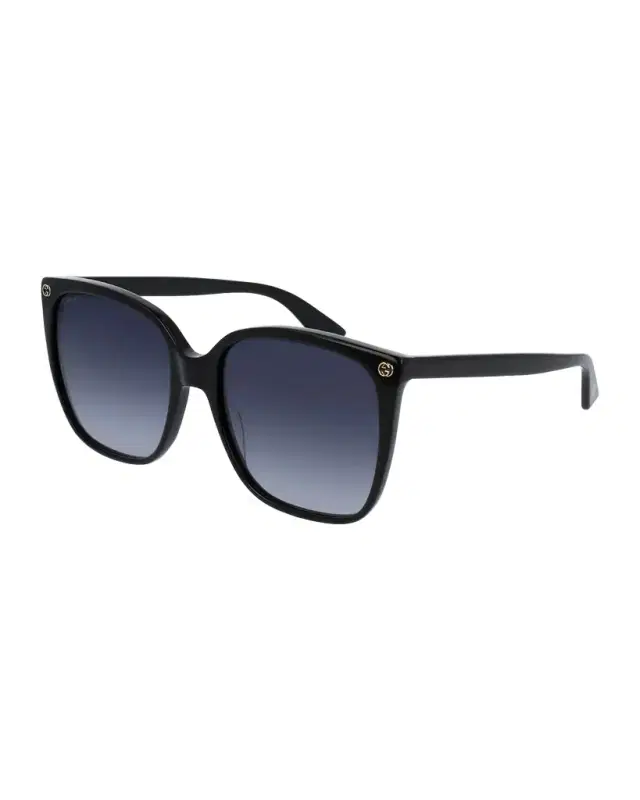 Gucci Square Acetate Sunglasses w/ Interlocking G Detail