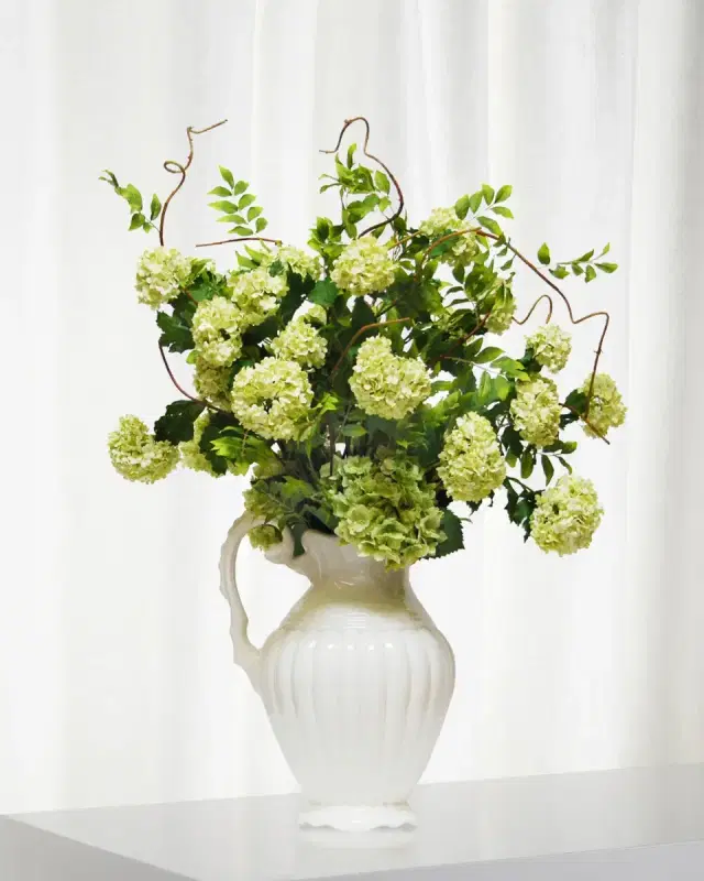 Winward Home Snowball Hydrangea Pitcher