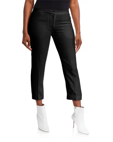 Alexander McQueen Leaf Crepe Cigarette Trousers | Thumbnail 2 Alexander McQueen Leaf Crepe Cigarette Trousers | Thumbnail 2