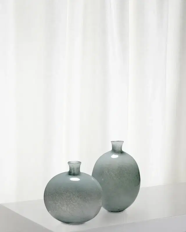 Jamie Young Minx Decorative Vases in Grey Glass, Set of 2